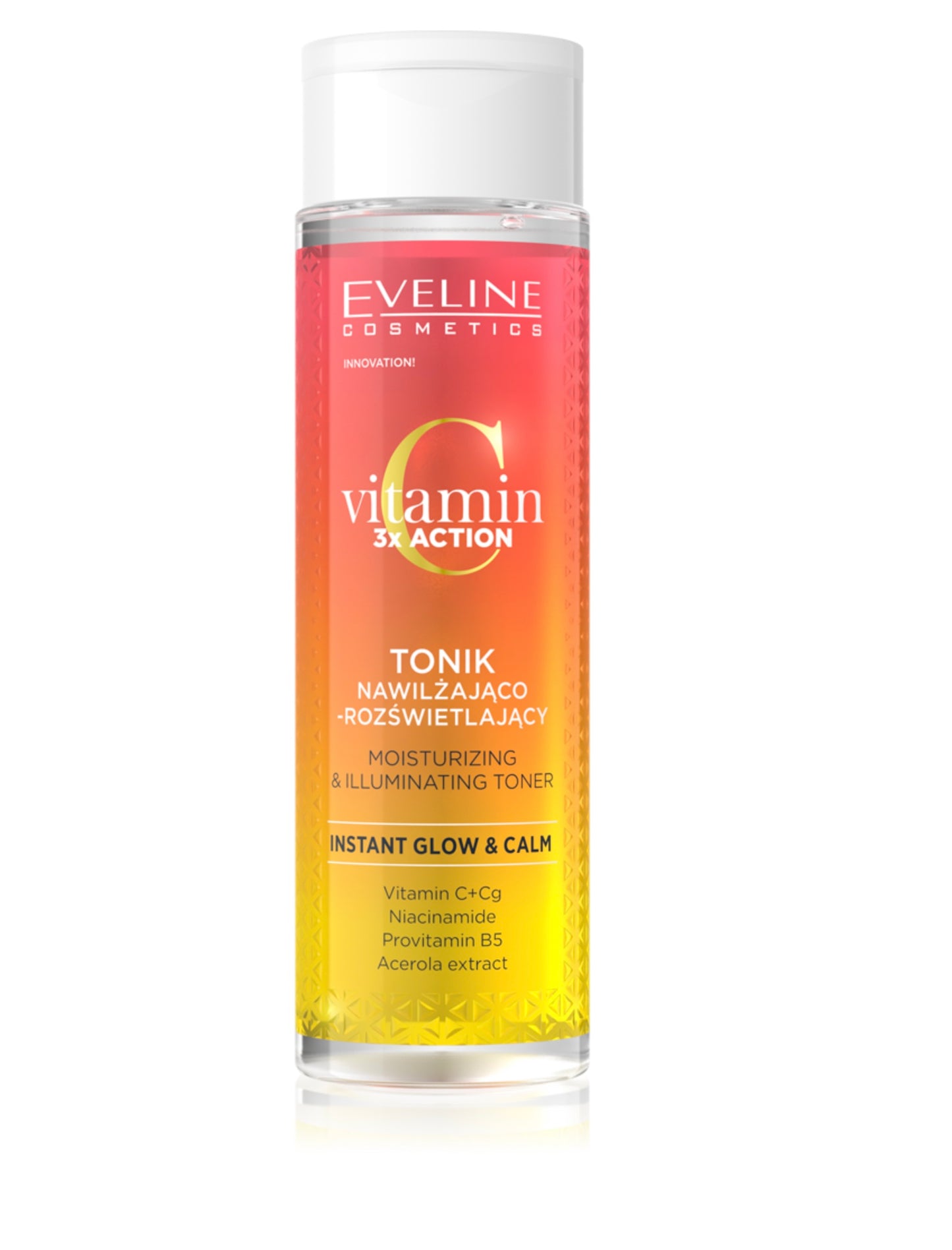 Eveline Vitamin C 3xAction Nawilżająco-Rozświetlający Tonik dla Skóry Zmęczonej i Pozbawionej Blasku 200ml