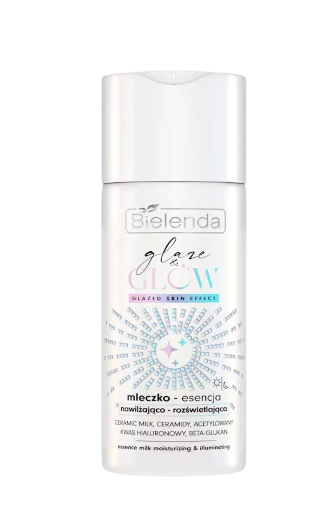 Bielenda Glaze & Glow Nawilżająco Rozświetlająca Mleczko - Esencja Glazed Skin Effect dla Skóry Suchej Pozbawionej Blasku 120ml