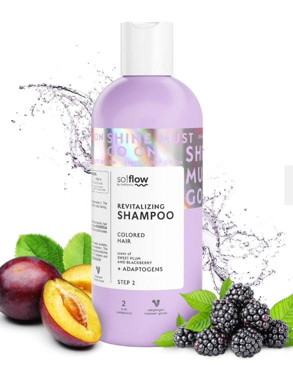So!Flow Szampon Rewitalizujący i Nawilżający dla Włosów Farbowanych o Zapachu Jeżyny i Śliwki 400ml