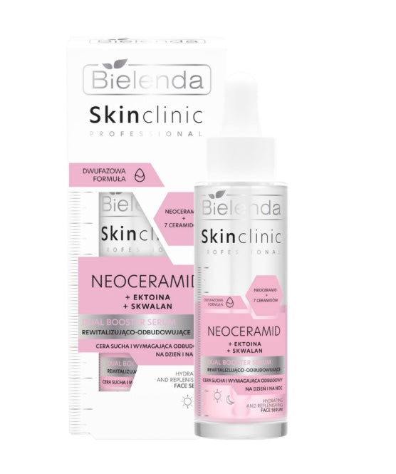 Bielenda Skin Clinic Professional Neoceramide Dual Booster Nawilżająco – Odbudowujące Serum dla Skóry Suchej i Odwodnionej na Dzień i na Noc 45ml