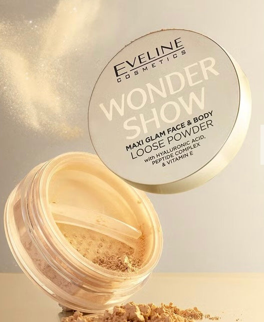 Eveline Wonder Show Sypki Puder Rozświetlający do Twarzy i Ciała Maxi Glam 6g