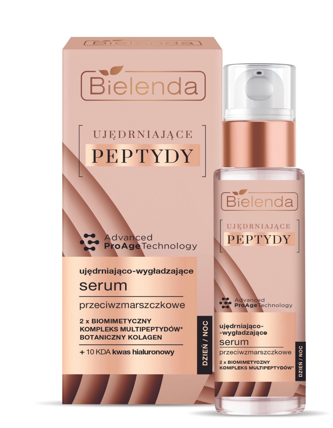 Bielenda Ujędrniające Peptydy Ujędrniająco-Wygładzające Serum Przeciwzmarszczkowe na Dzień i na Noc 30ml