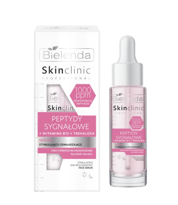 Bielenda Skin Clinic Professional Peptydy Sygnałowe Serum Stymulująco-Odmładzające dla Skóry z Pierwszymi Zmarszczkami 30ml