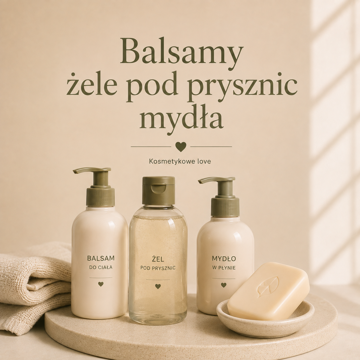 Balsamy, mydła i żele pod prysznic