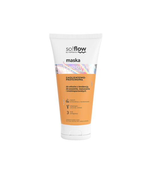 So!Flow by Vis Plantis Maska Emolientowo-Proteinowa do Włosów z Tendencją do Puszenia 200ml