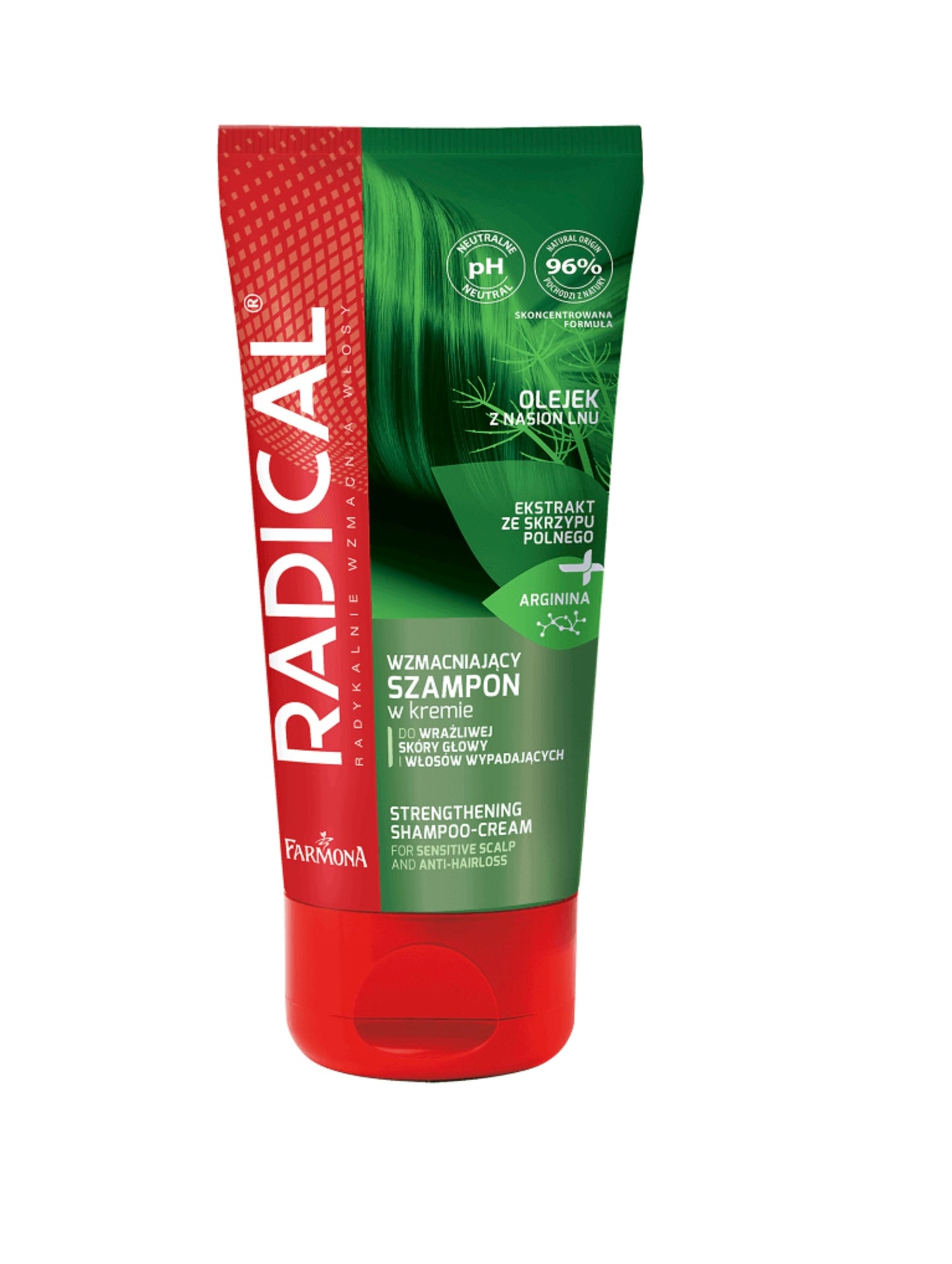 Radical Wzmacniający Szampon w Kremie do Wrażliwej Skóry Głowy i Włosów Wypadających 200ml