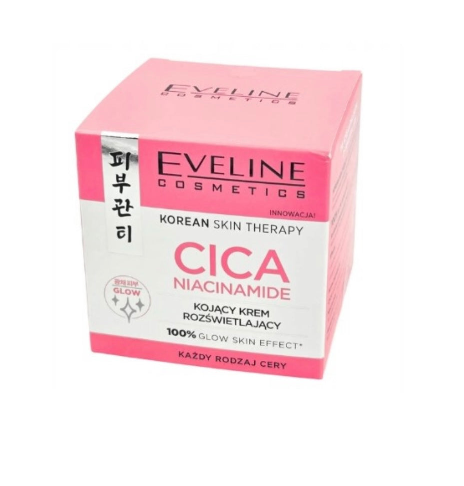 Eveline Korean Therapy kojący Krem rozświetlający z Cica 50 ml