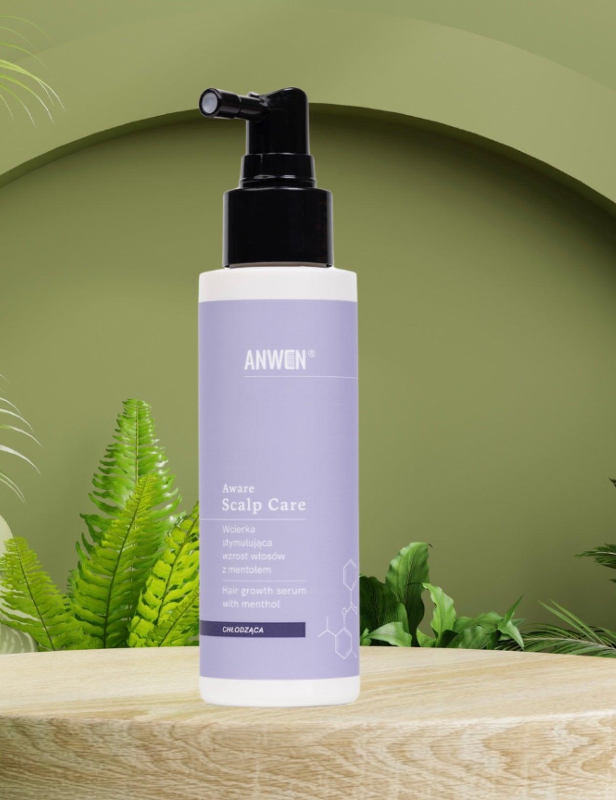 Anwen Aware Scalp Care Wcierka Chłodząca z Mentolem Stymulująca Wzrost Włosów 100ml