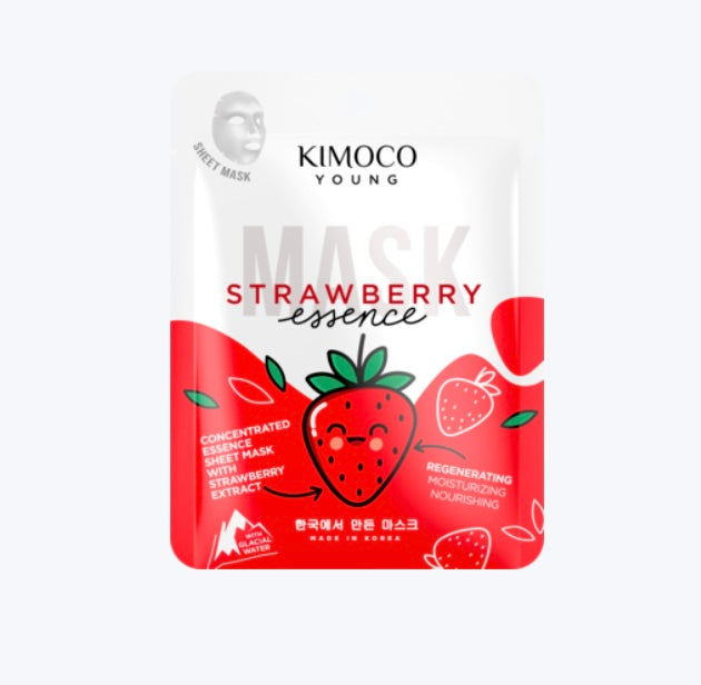 KIMOCO Young
Maska w płachcie z ekstraktem z truskawki i wodą lodowcową
