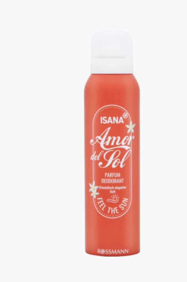 Isana Amor del Sol Dezodorant w sprayu, dla kobiet, perfumowany, zapach orientalny
150 ml