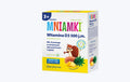 MNIAMKI Witamina D3
Pastylki do ssania, 500 j.m, o smaku ananasowym, 3+, suplement diety