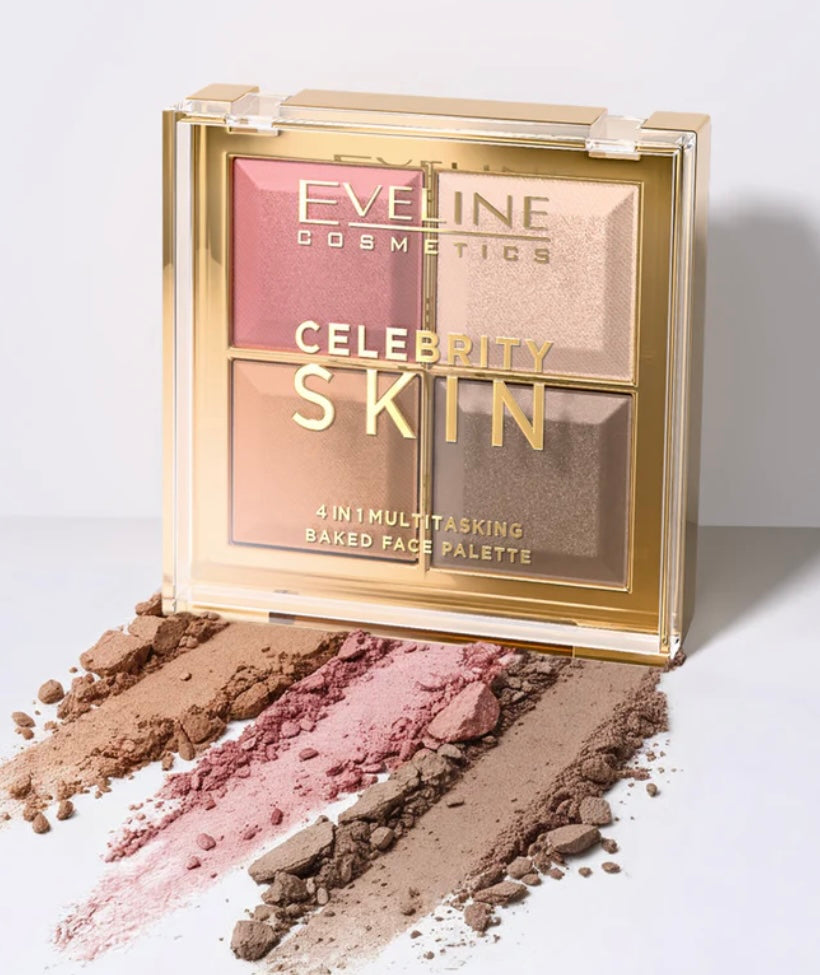 Eveline CELEBRITY
Wypiekana paleta wielofunkcyjna do konturowania 4w1
