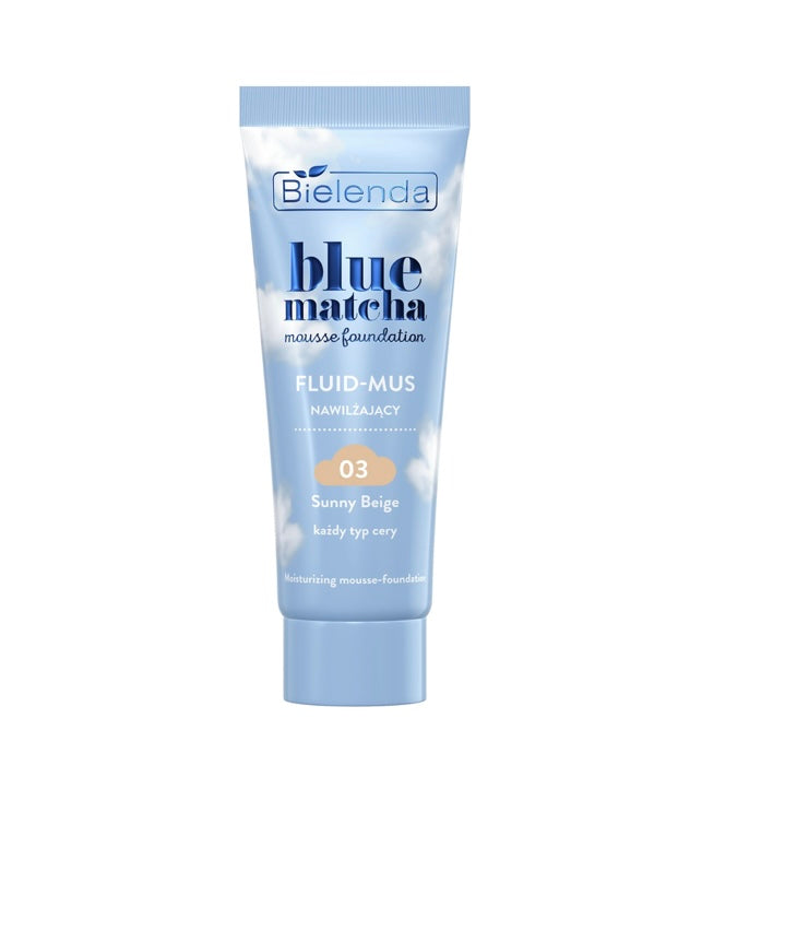 Bielenda Blue Matcha Nawilżający Fluid-Mus 03 Sunny Beige 30g