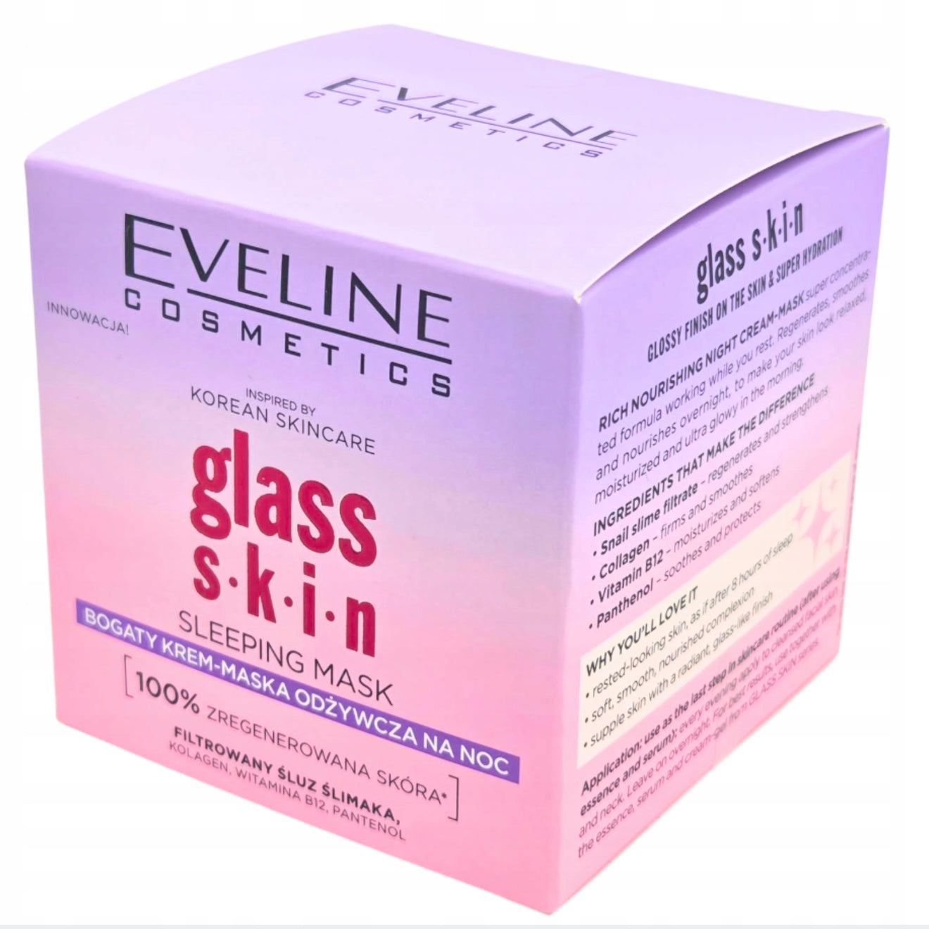 Eveline Glass Skin Bogaty krem-maska odżywcza na noc 50ml