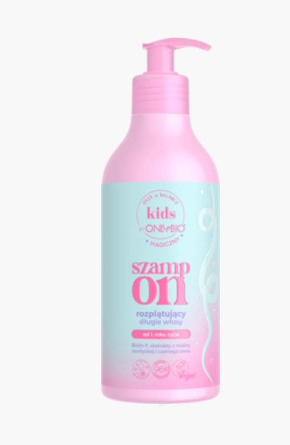 OnlyBio Hair In Balance
Kids
Szampon rozplątujący długie włosy, od 1. roku życia
400 ml