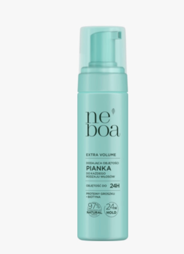 NEBOA Extra Volume
Pianka do włosów każdego rodzaju, dodająca objętości
200 ml