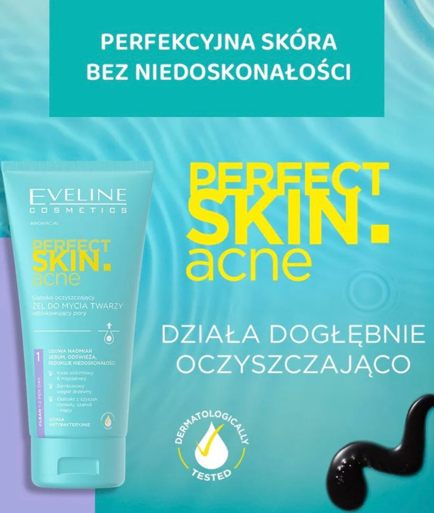 Eveline Głęboko oczyszczający żel do mycia twarzy odblokowujący pory