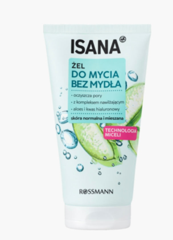 Isana
Żel do mycia twarzy, bez mydła, oczyszczający
150 ml