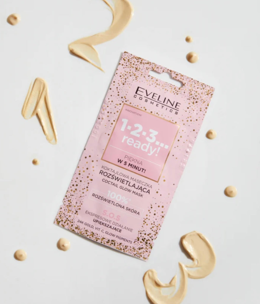 Eveline 1,2,3...Ready! Koktajlowa Maseczka Rozświetlająca 8ml