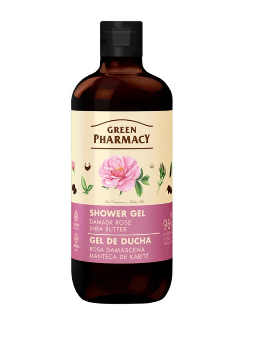 Green Pharmacy Żel pod Prysznic Róża Damasceńska i Masło Shea 500ml
