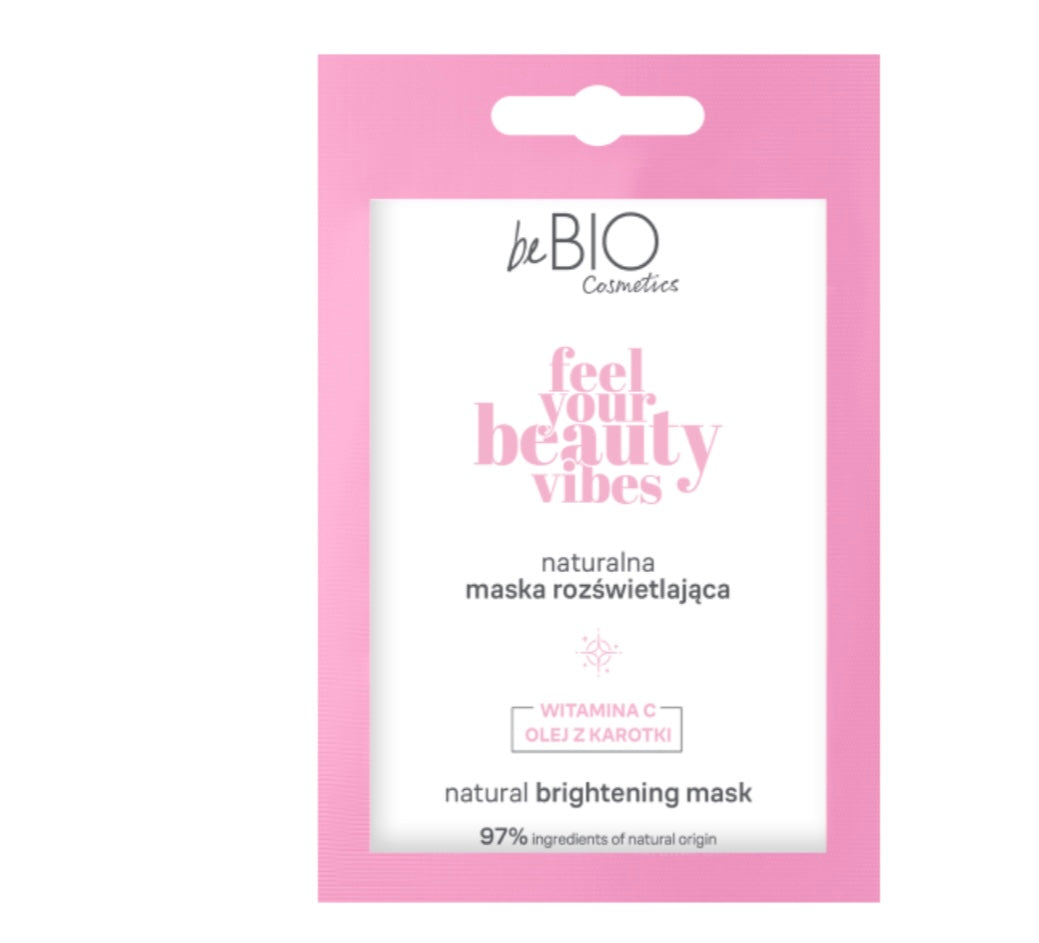 Naturalna maseczka do twarzy rozświetlająca Feel Your Beauty Vibes 10 ml BeBIO Cosmetics