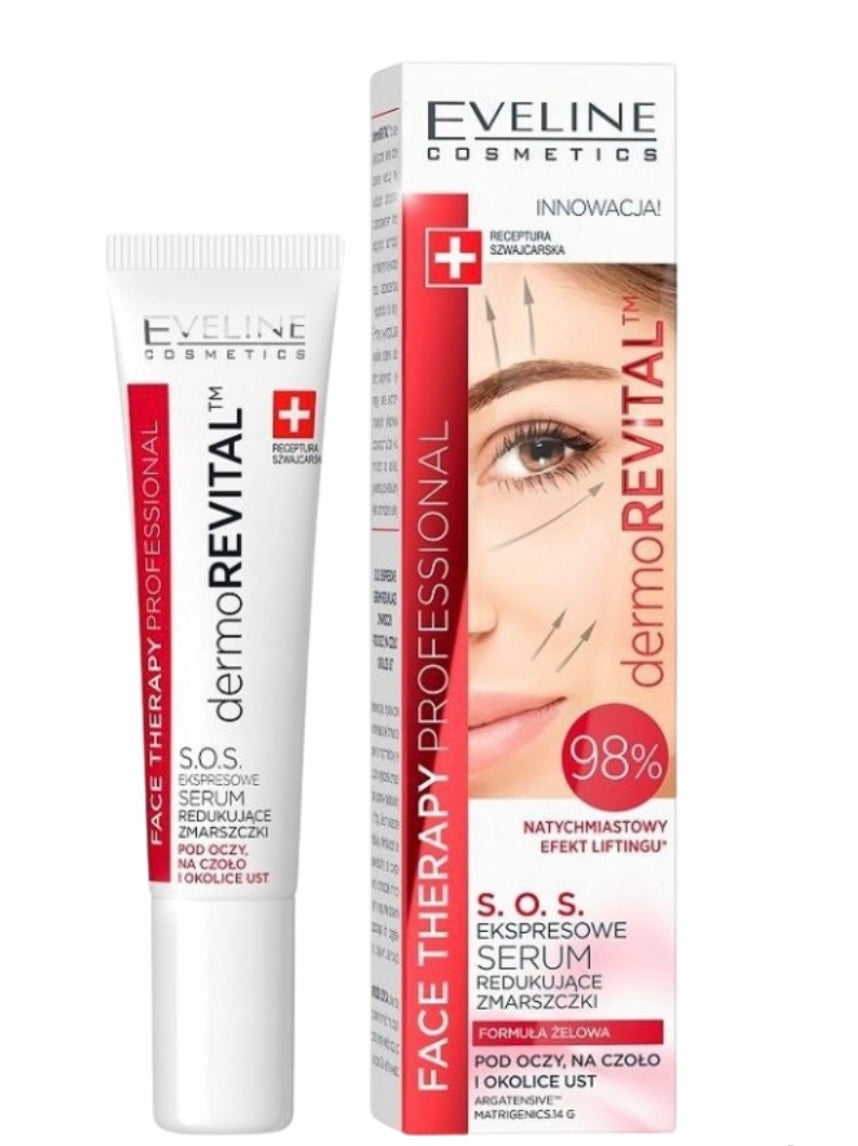 Eveline dermoRevital Serum Pod Oczy i Wokół Ust Redukujące Zmarszczki 15ml