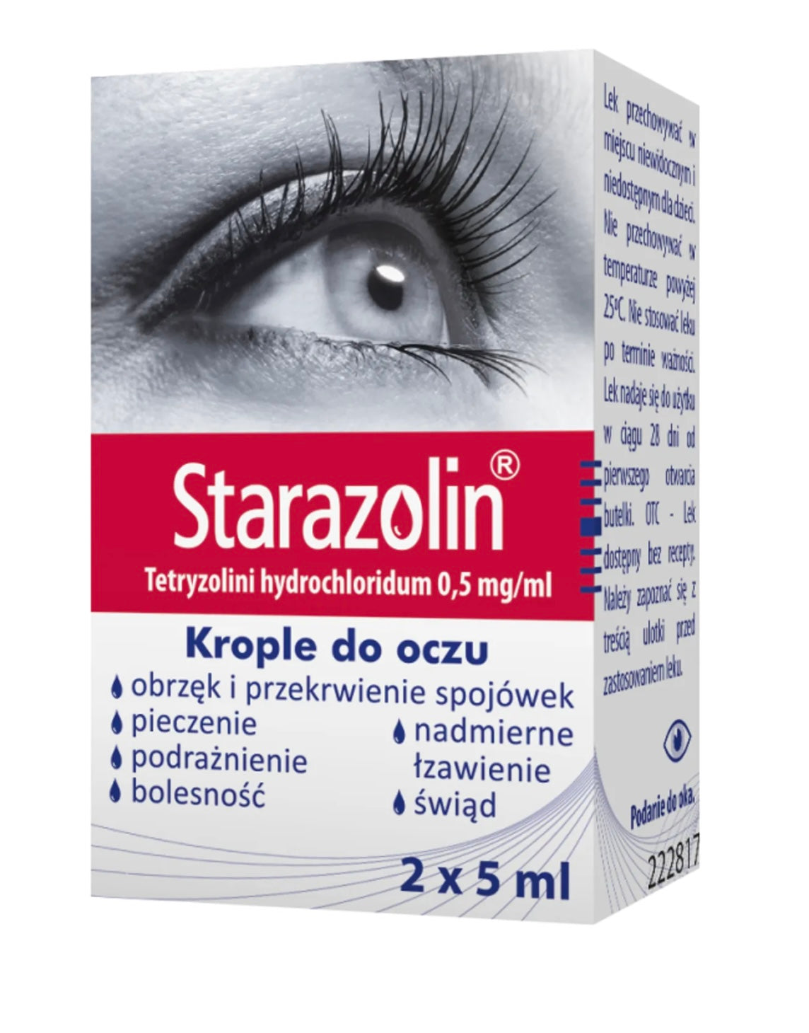 Starazolin 0,5 mg/ ml, krople do oczu, 2x5 ml