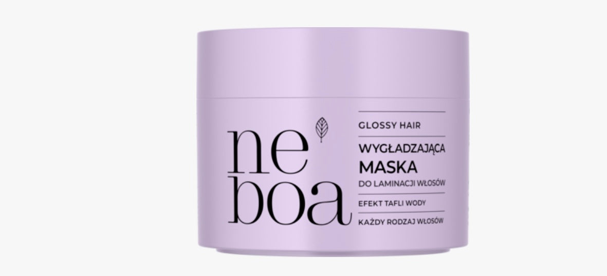 NEBOA Glossy Hair
Maska do laminacji włosów, wygładzająca, efekt tafli wody