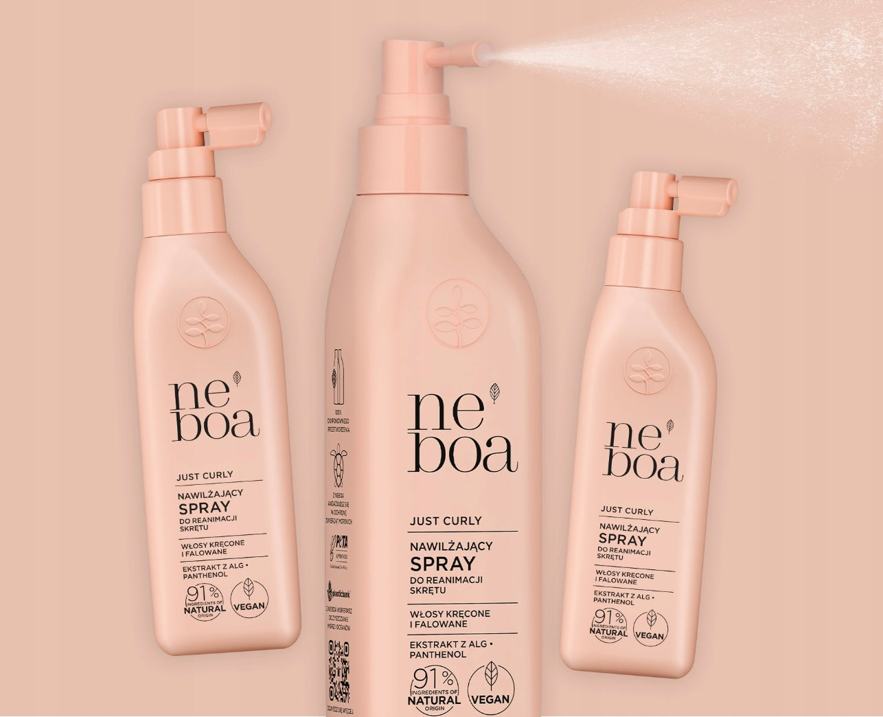 NEBOA Spray do Reanimacji Skrętu Włosów Kręconych Just Curly 175ml