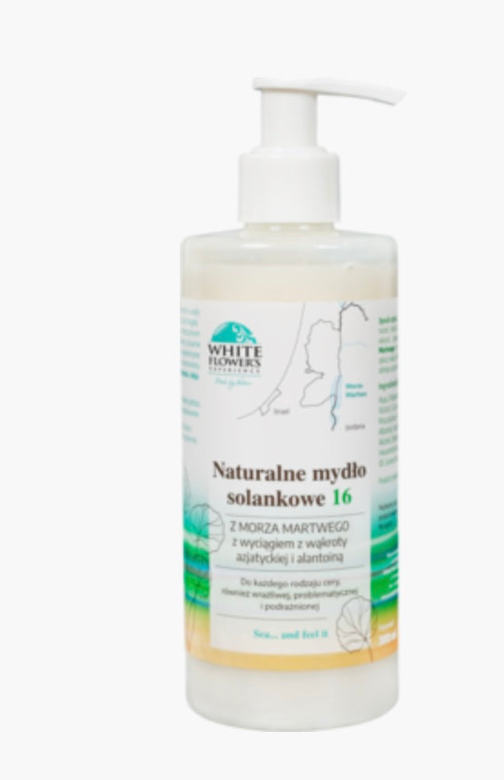 White Flower's Experience
Mydło w płynie, naturalne, solankowe, z Morza Martwego, z wyciągiem z wąkroty azjatyckiej i alantoiną
300 ml