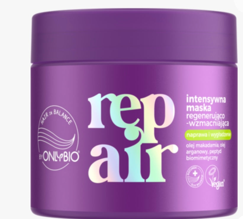 ONLYBIO HAIR IN BALANCE Repair
Maska do włosów, regenerująco-wzmacniająca
