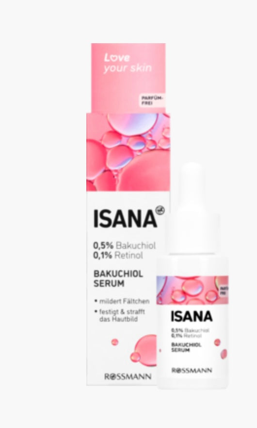 ISANA Love Your Skin serum do twarzy z Bakuchiolem 30 ml