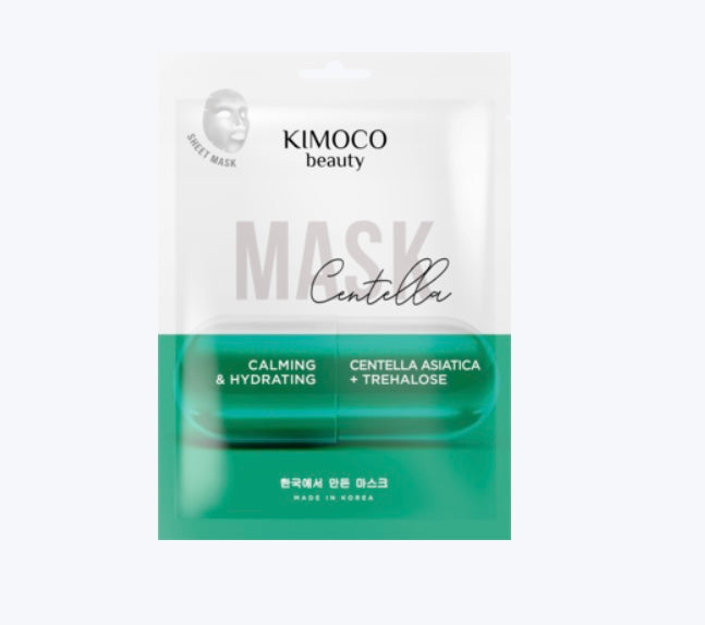 KIMOCO Beauty
Maska w płachcie z ekstraktem z wąkroty azjatyckiej i trehaloza , kojąco-nawilżająca