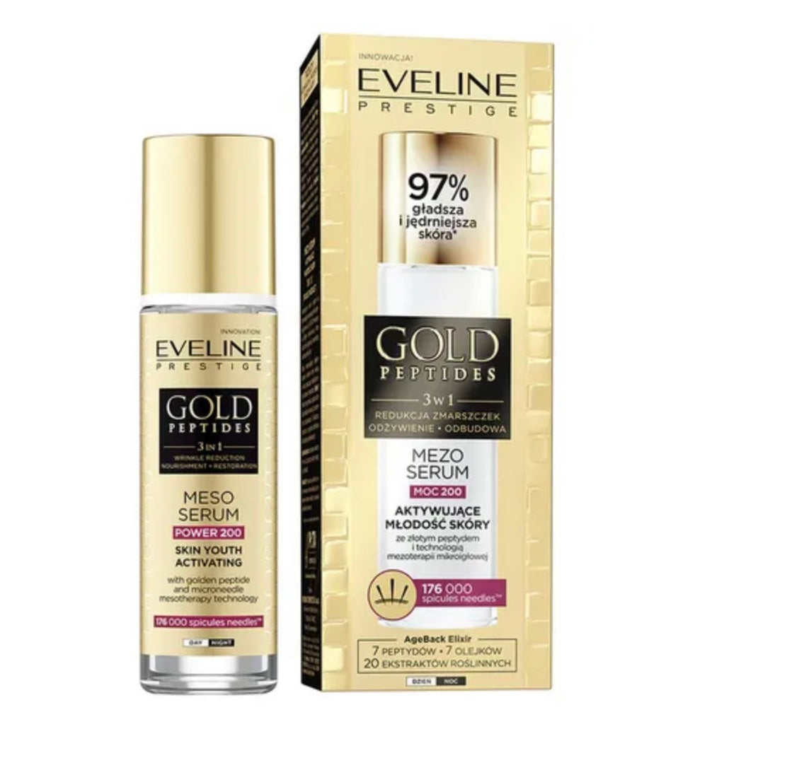 Eveline Gold Peptides 3w1 Mezo-serum aktywujące młodość skóry Moc 200