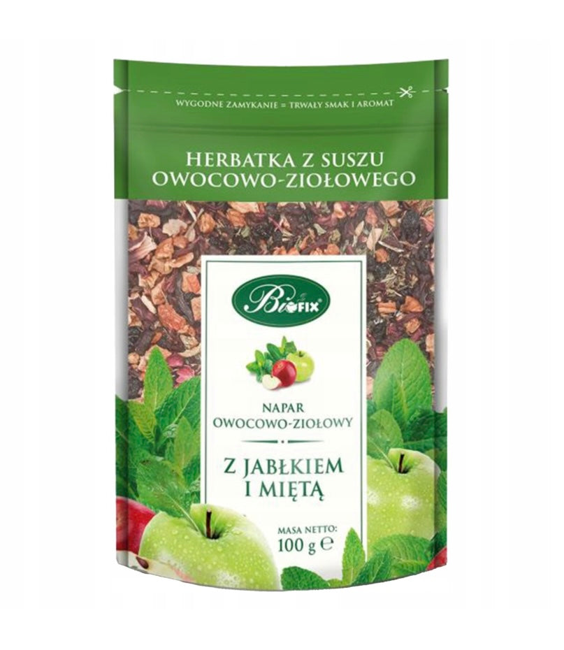 BIFIX napar JABŁKO MIĘTA herbatka OWOCOWO ZIOŁOWA herbata z suszu 100 g