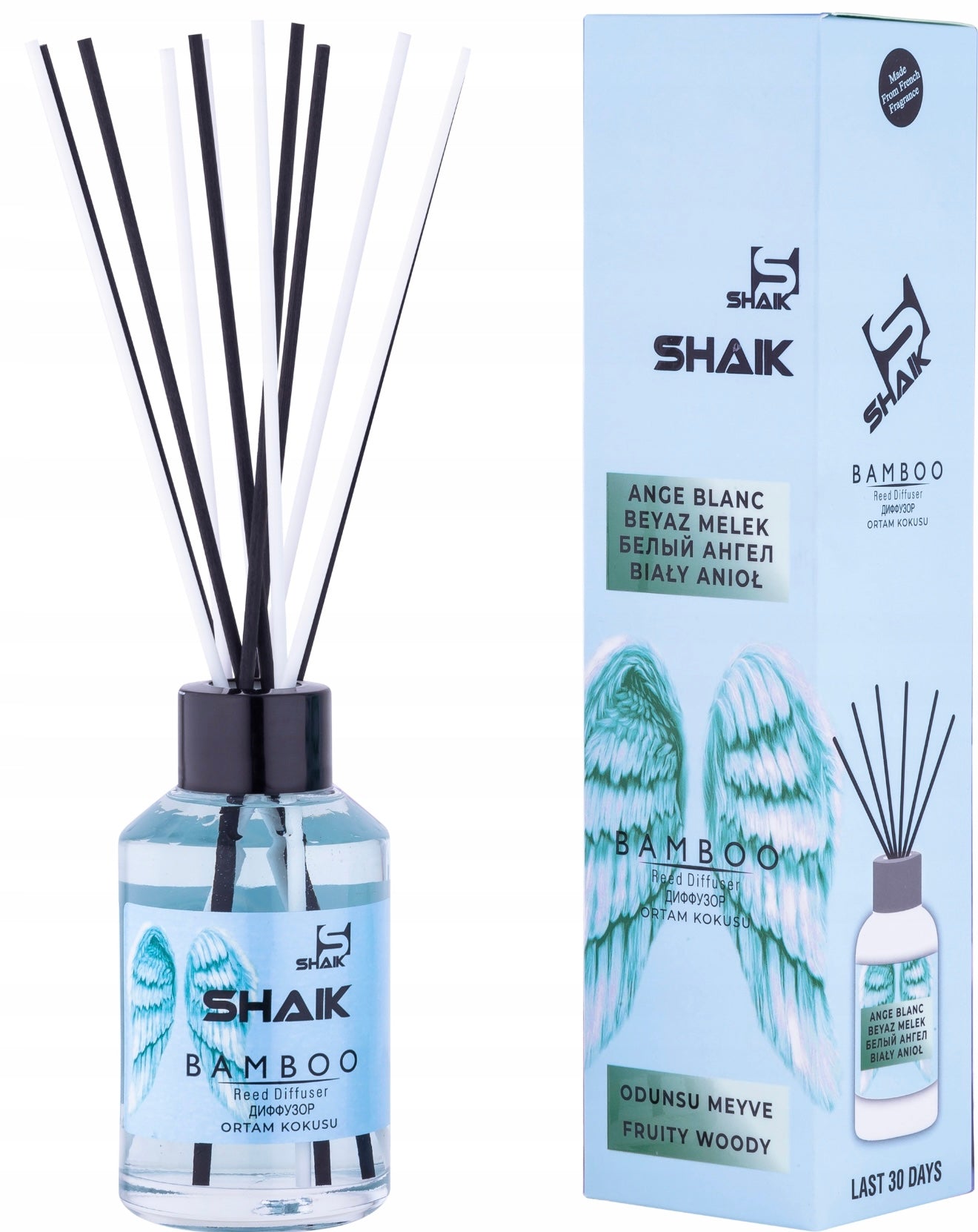 Dyfuzor zapachowy do domu Shaik BAMBOO patyczki BIAŁY ANIOŁ 115 ml