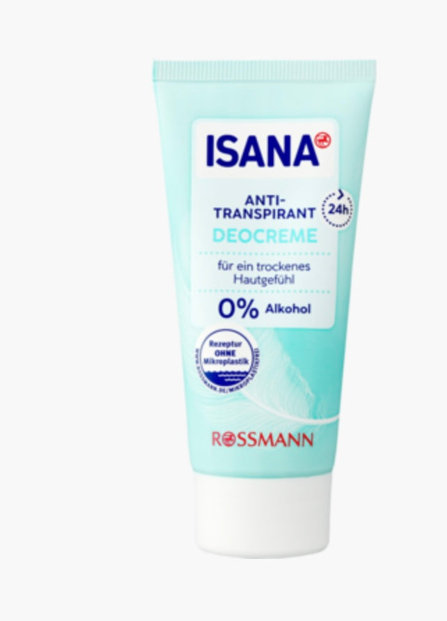 Isana
Antyperspirant w kremie, dla kobiet, 24h
50 ml