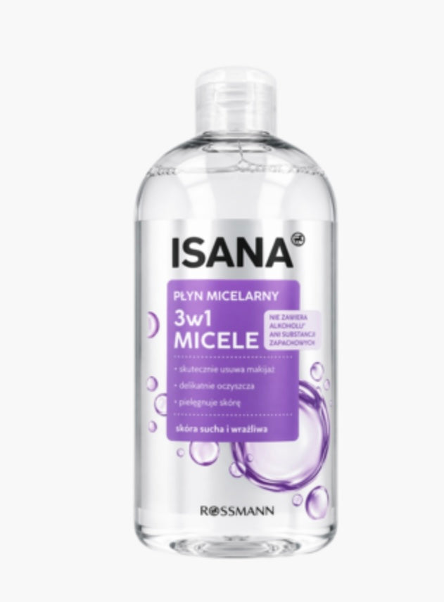 ISANA
płyn micelarny do twarzy, 3w1
400 ml