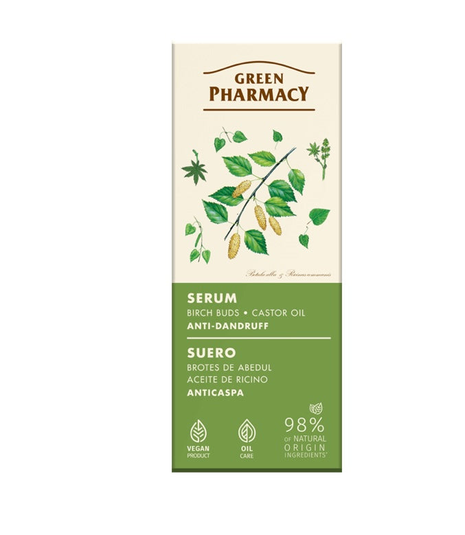 Green Pharmacy Przeciwłupieżowe Serum Pąki Brzozy i Olej Rycynowy 100ml