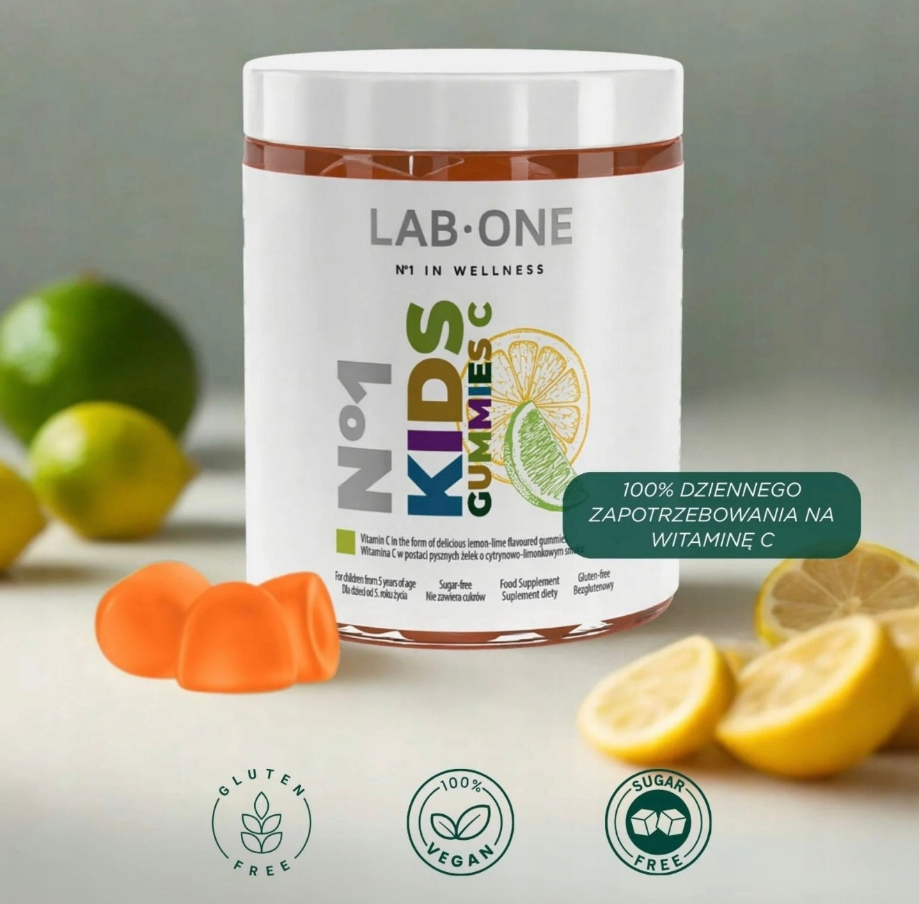 LAB ONE - N°1 KidsGUMMIES C - 60 żelek