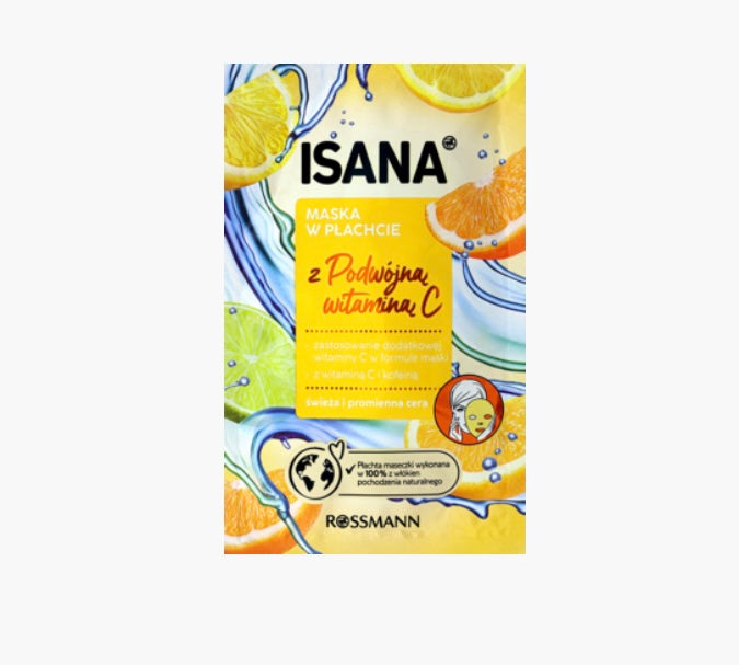 Isana
Maska w płachcie, z witaminą C
1 szt