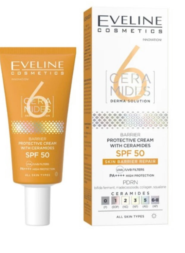 Eveline 6 Ceramides Barierowy Krem Ochronny SPF 50