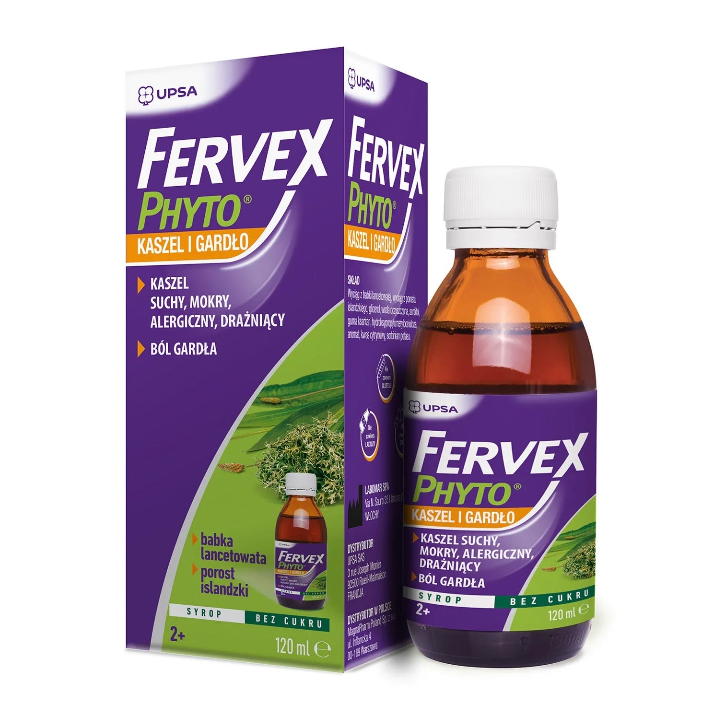 Fervex Phyto Kaszel i Gardło, syrop, 120 ml
