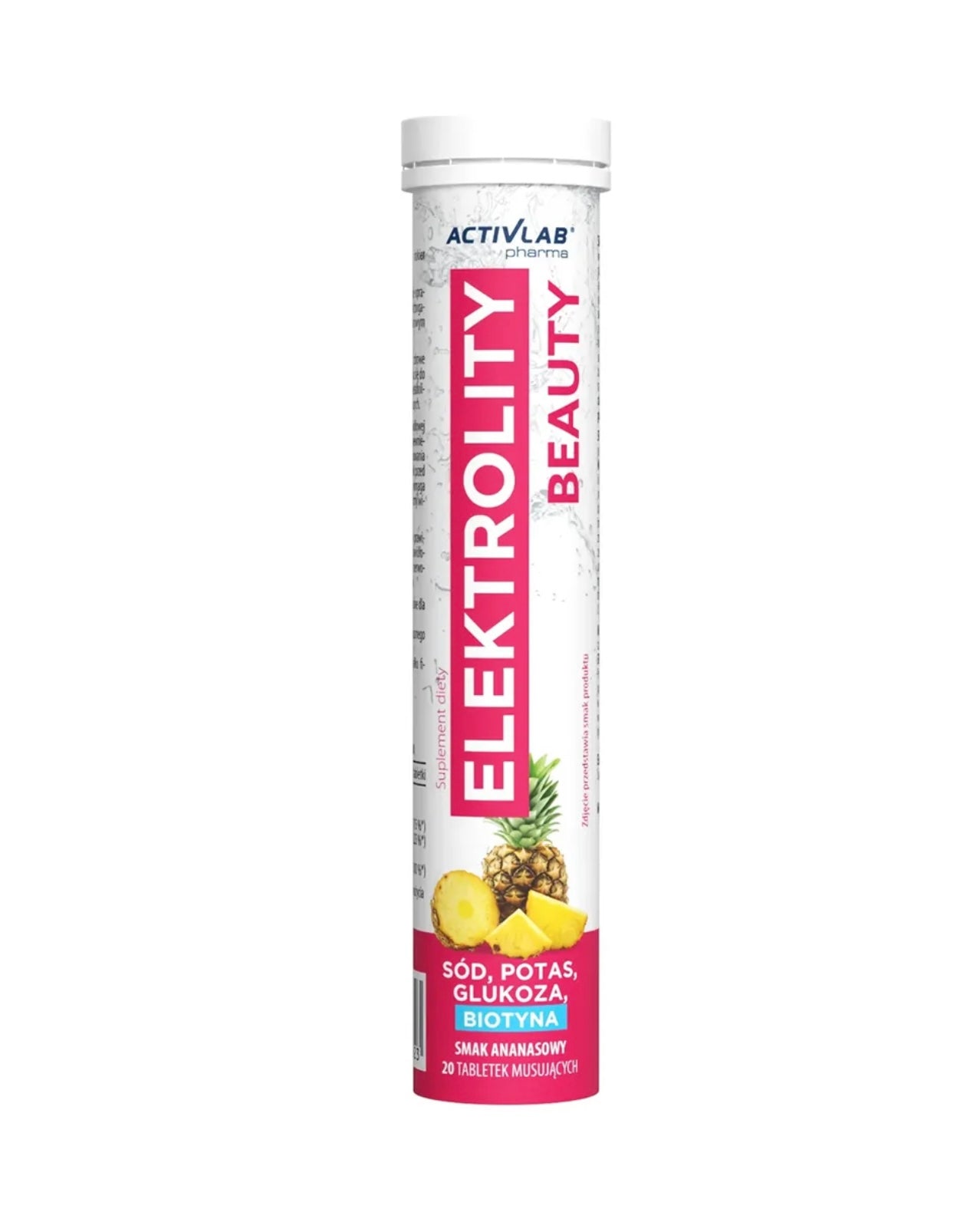Activlab Pharma Elektrolity Beauty, smak ananasowy, 20 tabletek musujących