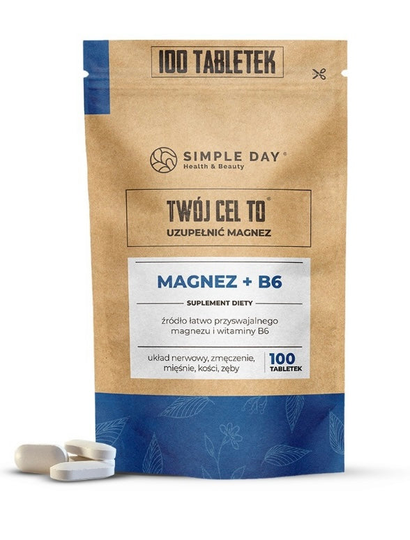 Twój cel Magnez + B6
Suplement diety na mięśnie.
100 tabletek