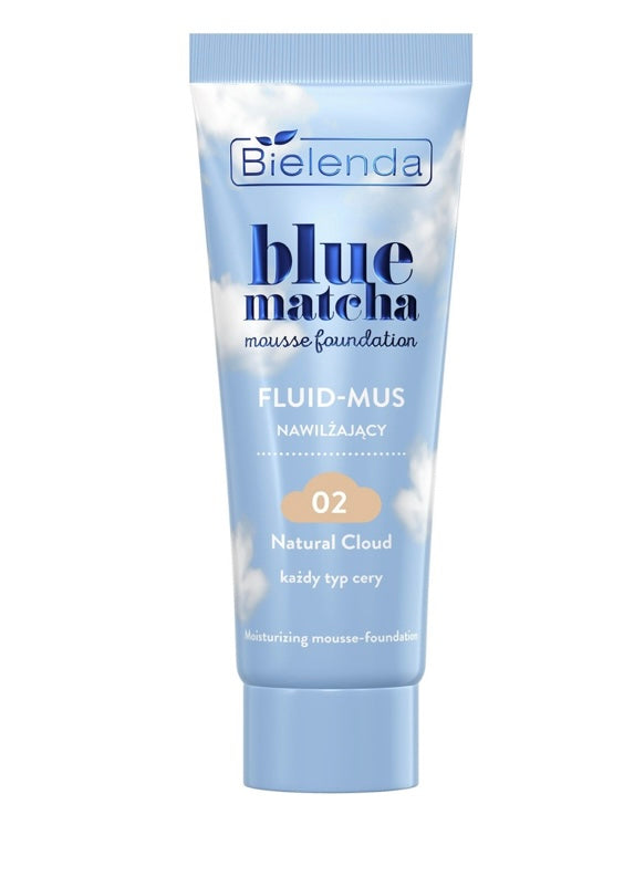 Bielenda Blue Matcha Nawilżający Fluid w Musie 02 Natural Cloud 30g