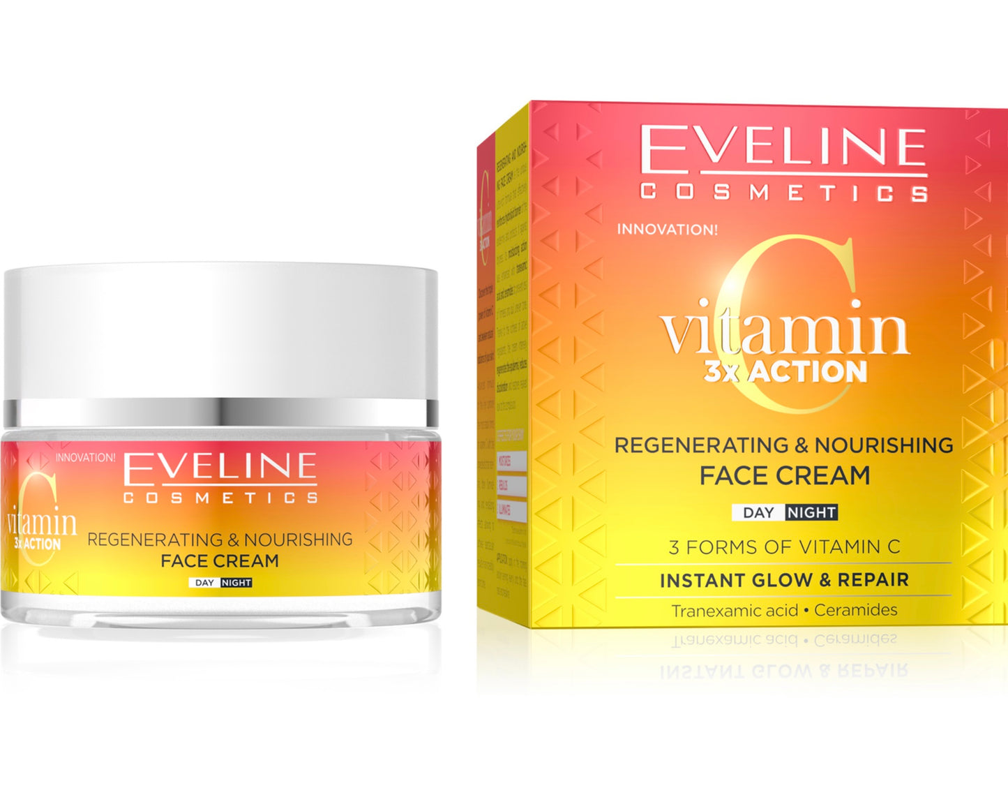 Eveline Vitamin C 3x Action Regenerująco-Odżywczy Krem do Twarzy na Dzień i na Noc 50ml