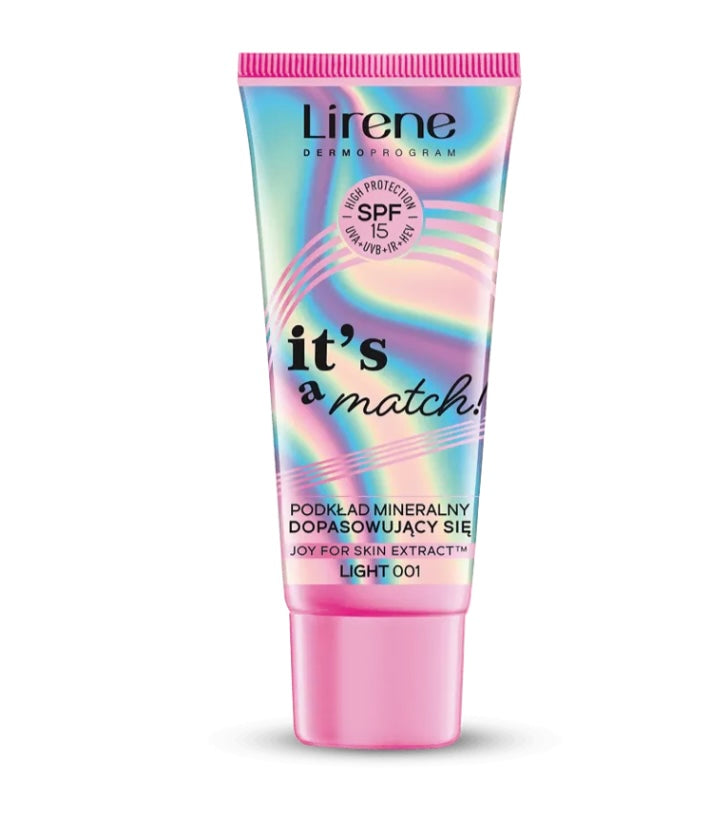 Lirene IT’S A MATCH! Podkład mineralny dopasowujący się SPF 15 Light 001