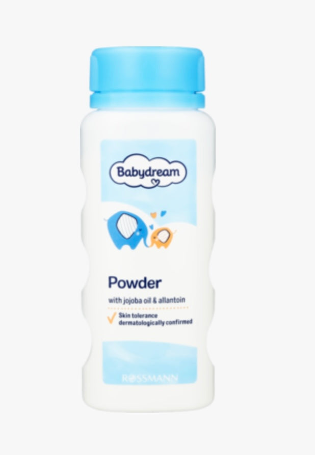 BABYDREAM
Puder dla niemowląt, Olej Jojoba i Alantoina
100 g