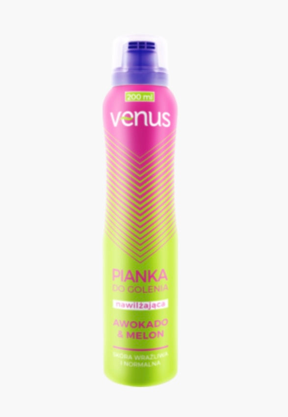 Venus
Pianka do golenia, nawilżająca, Awokado i Melon
200 ml